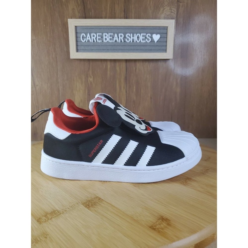 Adidas Originals x Disney Superstar 360 C Q46299 Size 3Y Black White Red